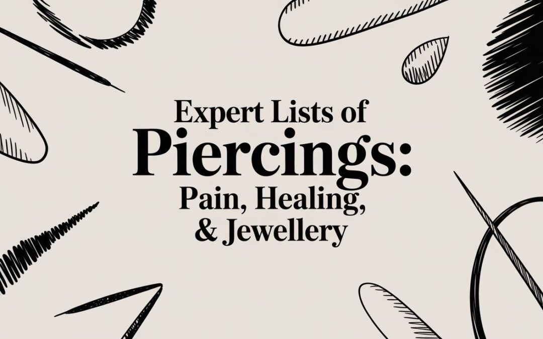Expert Lists Of Piercings: Pain, Healing, & Jewellery