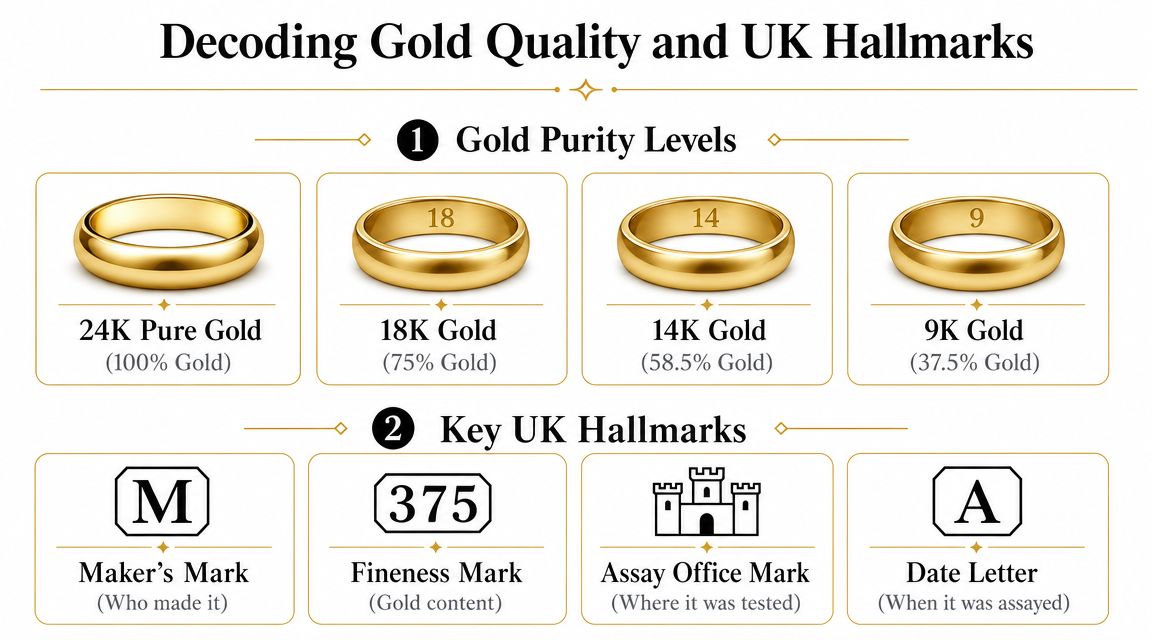 Decoding Gold Quality and UK Hallmarks